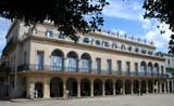 A colonnade near the Plaza de Armas.