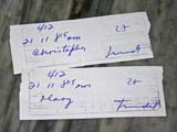 Our first bus tickets in Cuba - to Trinidad.