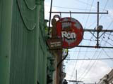 The very enticing sign outside the Museum of Rum in Santiago.