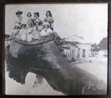 Historic photo of a float in earlier days.