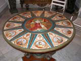 Table with beautiful ceramic inlay.