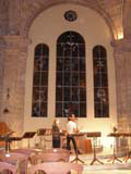 Inside the church before the concert.