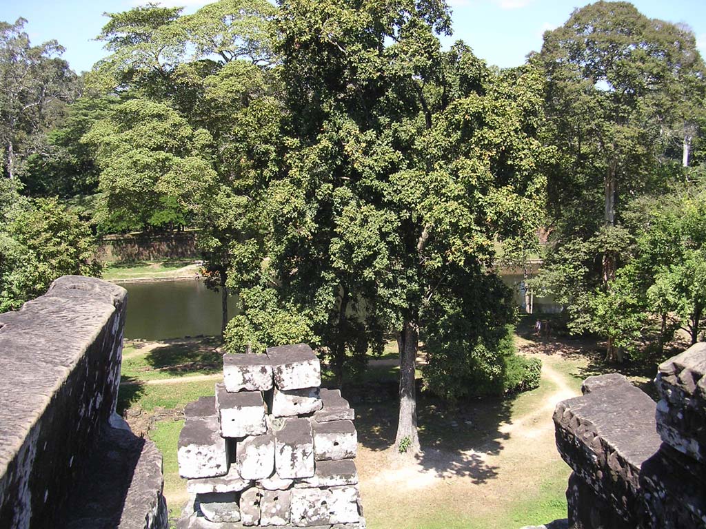Towards the pool from the top