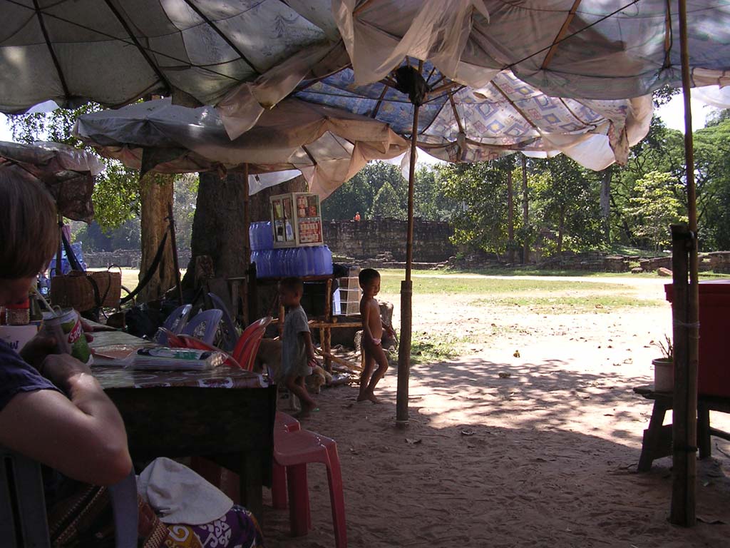 Lunch stop: we sat at separate restaurants due to hot competition between them!