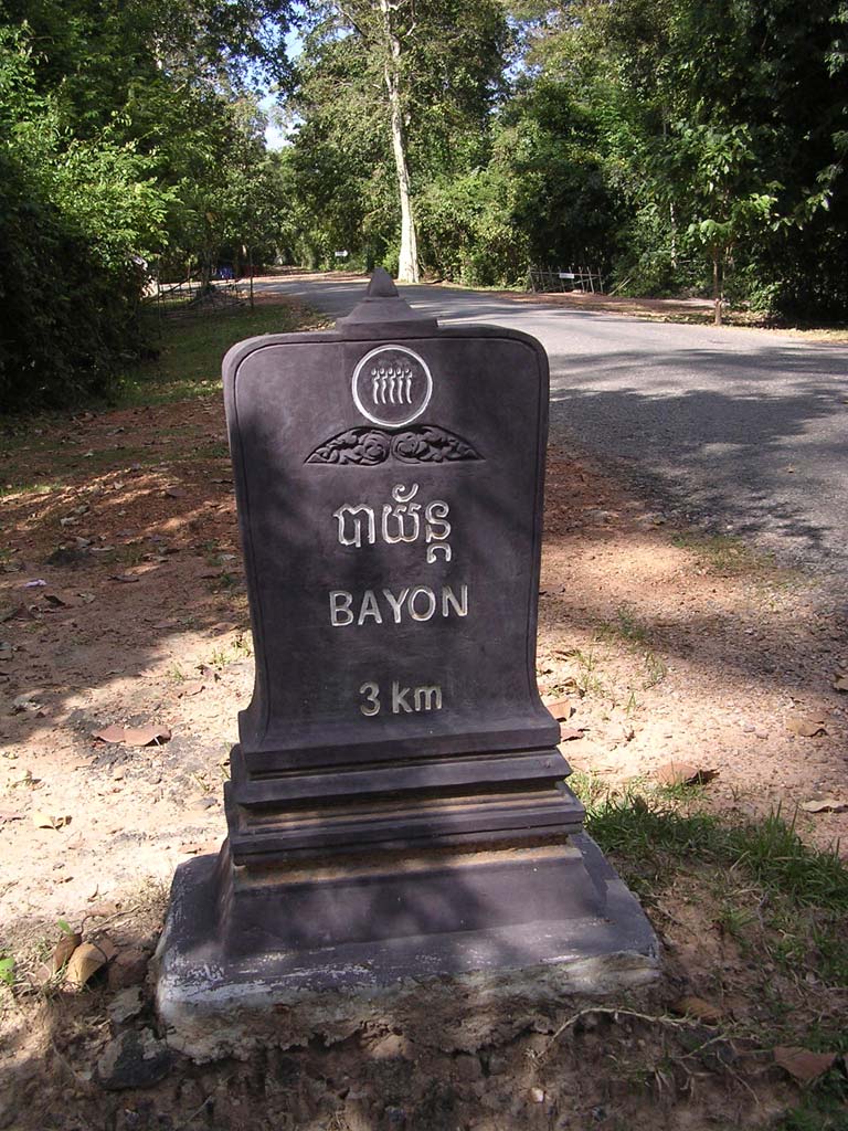 Milestone to the Bayon, Angkor, Cambodia