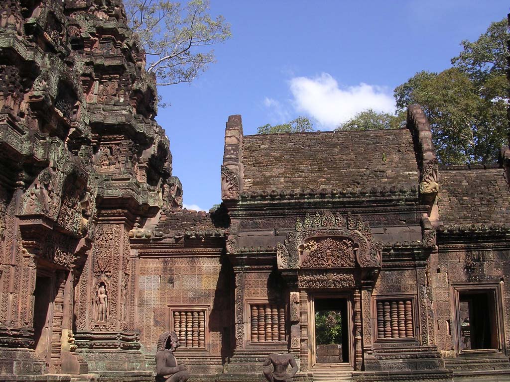 Across the courtyard