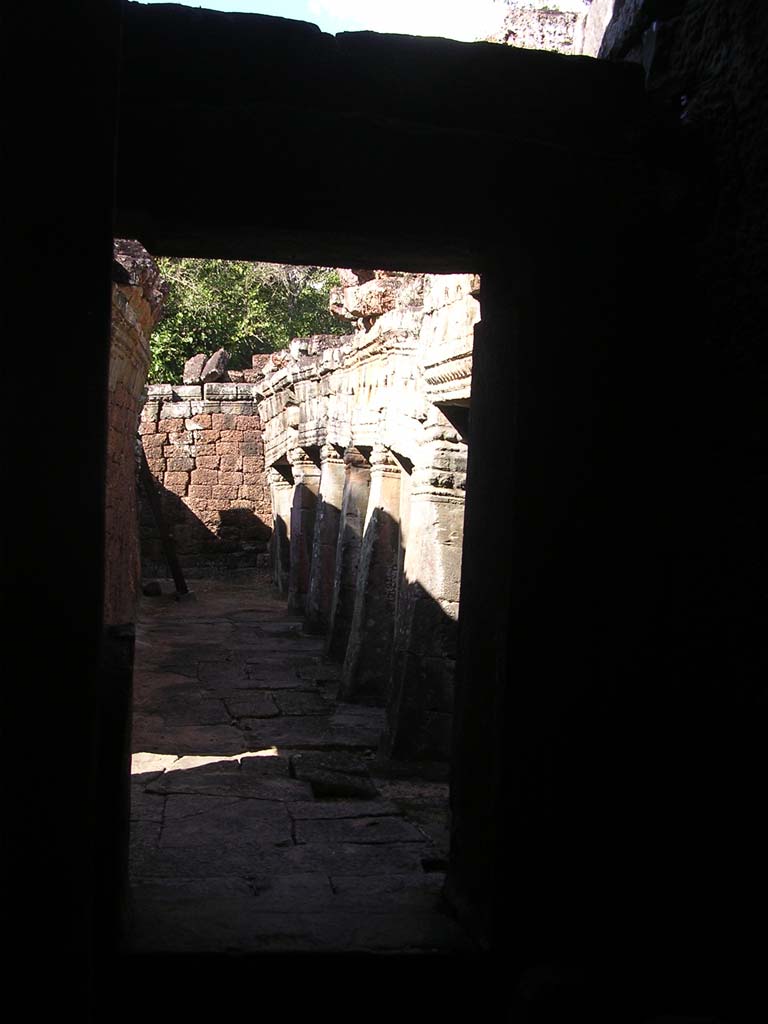 A colonnade at Banteay Kdei, Angkor, Cambodia