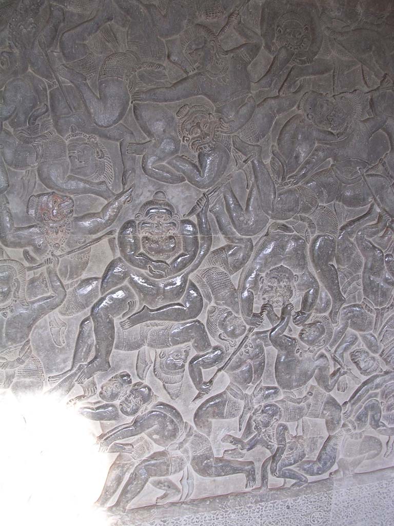 Battle of Lanka: Rama's army of monkeys, battling...