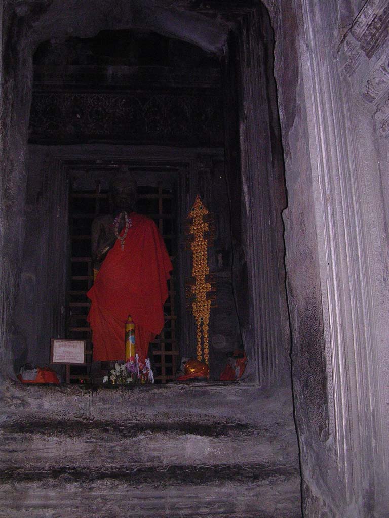 Buddhist shrine in one of the upper spaces