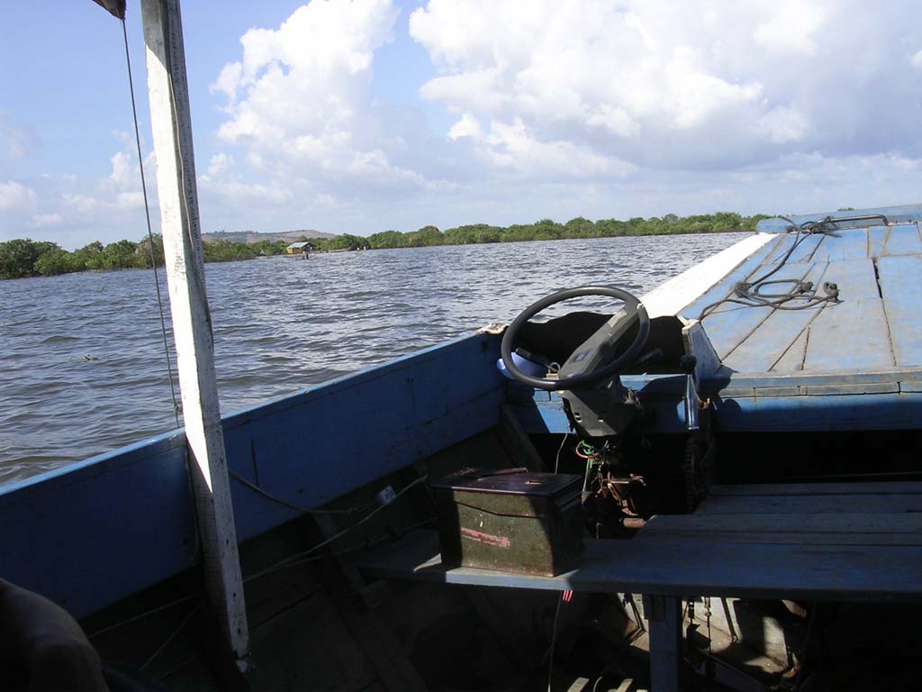 Classy wiring on the boat, Chong Kneas, Cambodia