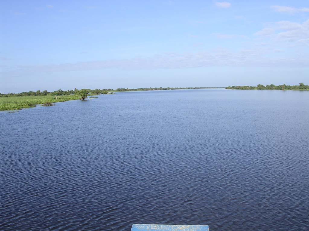 Nearly open water as we head into Stung Sangker