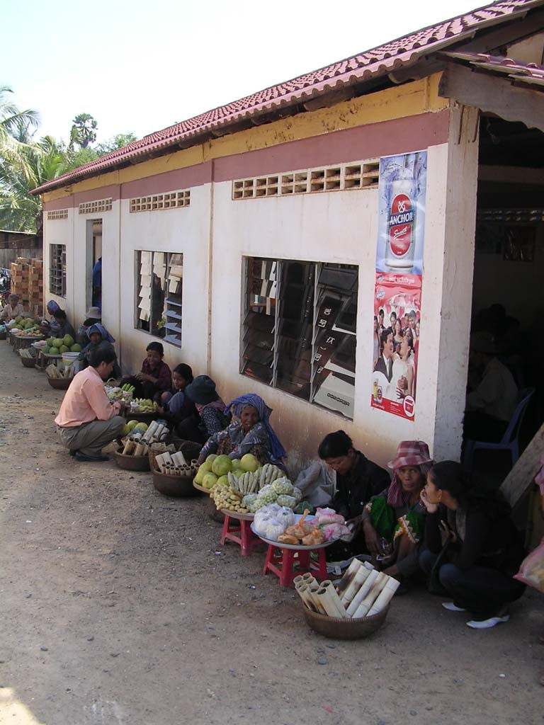 An ad hoc market on the bus trip from Battambang to Phnom Penh