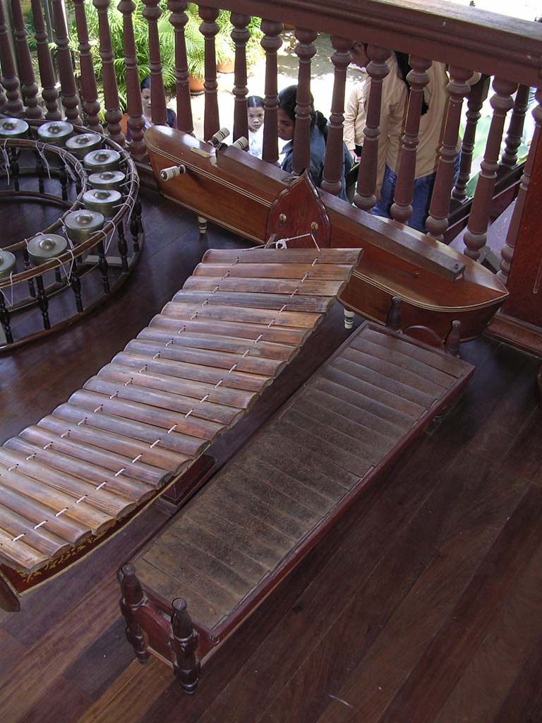 Xylophones and the boat-like bass instrument