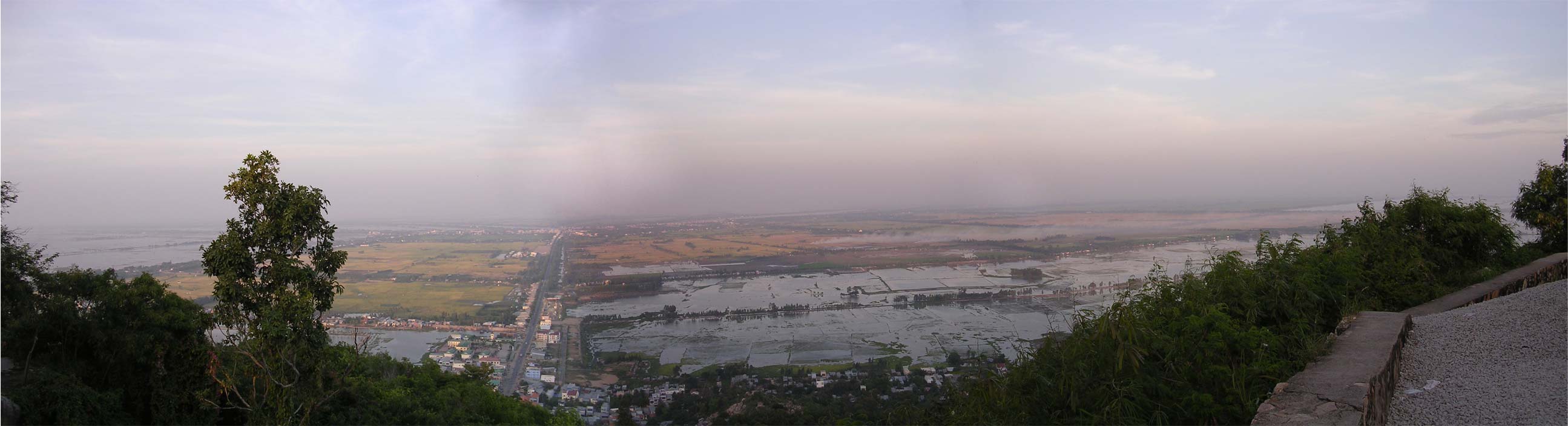 Panorama over the Vietnam side<br />(composite of 3 photographs)
