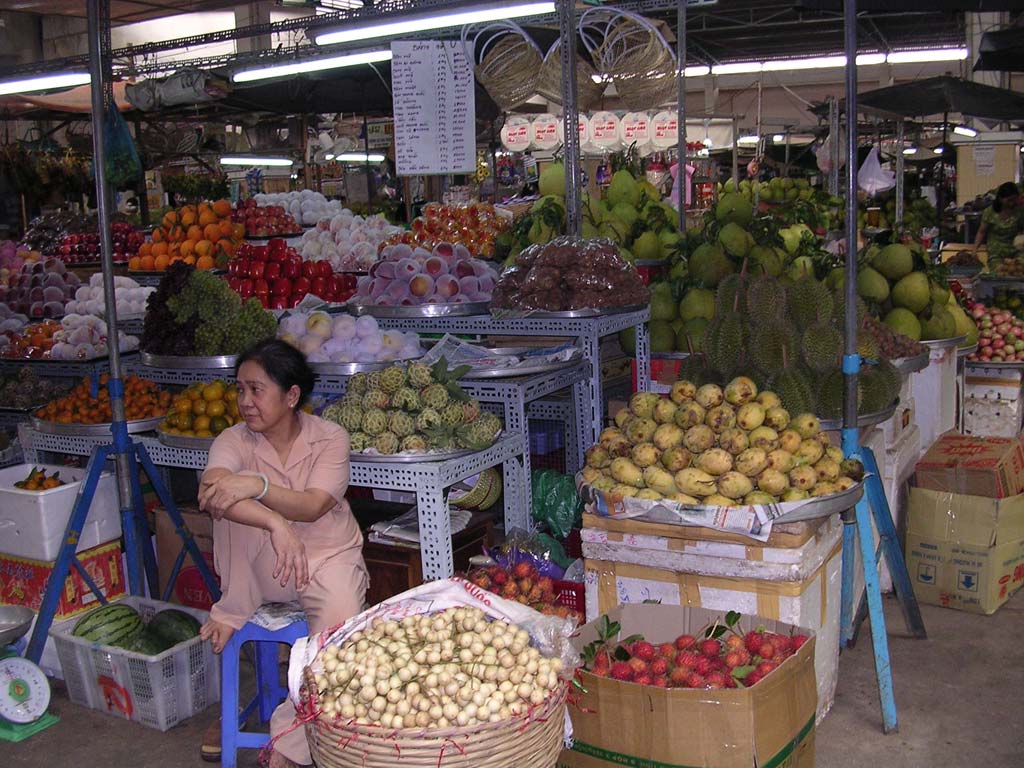 Waiting for a customer for her wonderful fruit