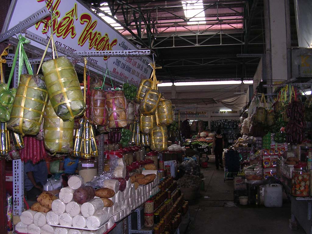 Rice cakes (we're fairly sure) hanging up