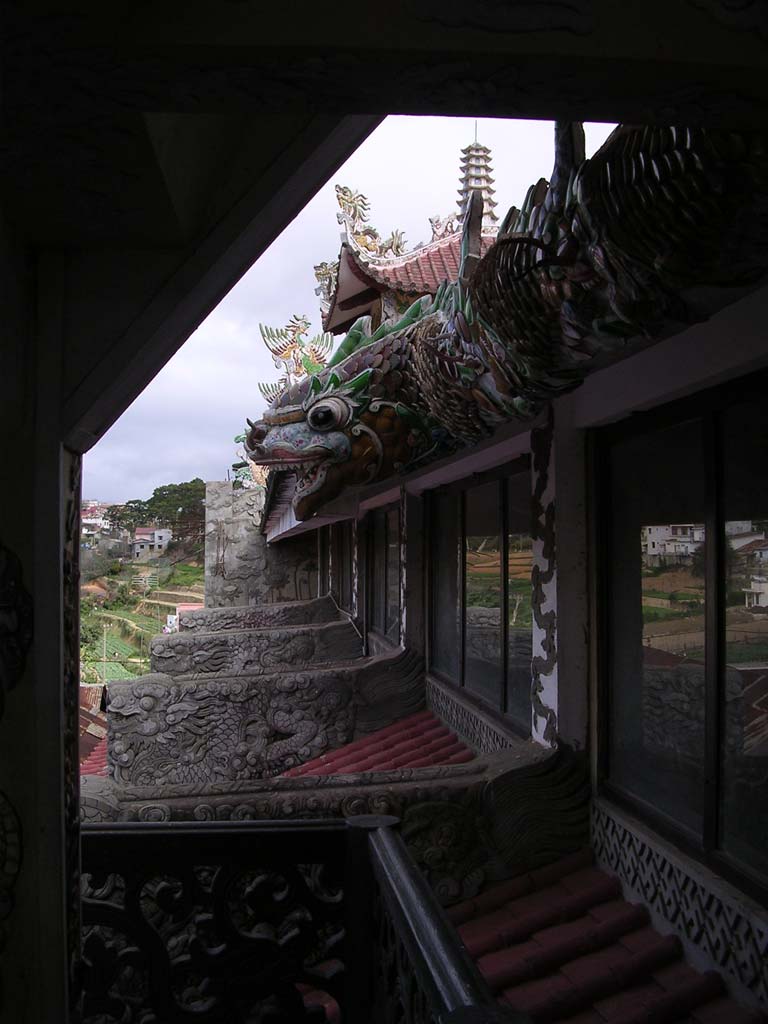 Roof decorations from halfway up the stairs