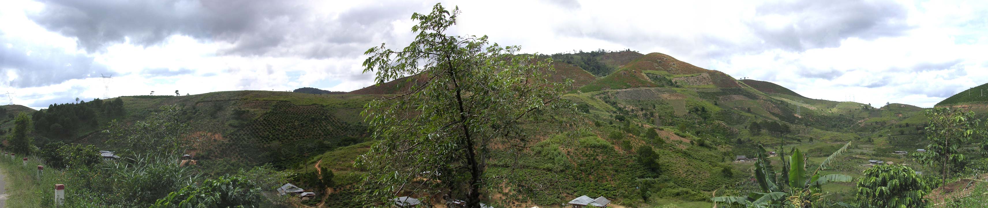 Panorama across the same landscape<br />(composite of 4 photographs)