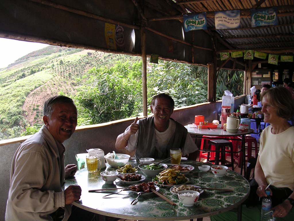 Ted, Wing and Mary all set to tuck in