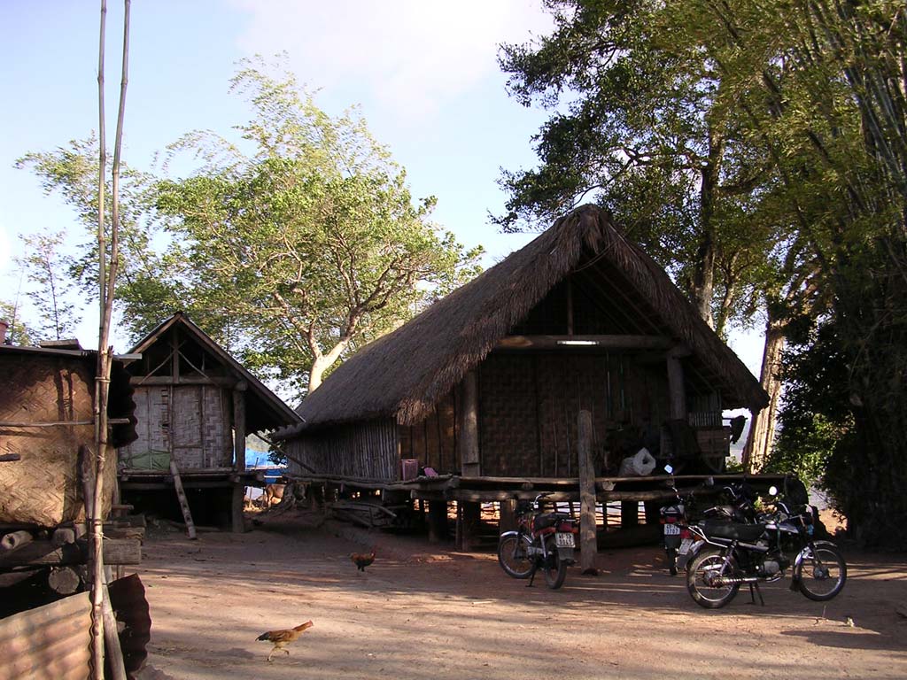 The long house where we slept, with Wing's and Ted's (and other) bikes outside