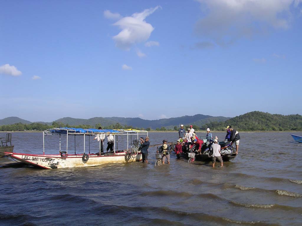 Bicycles in transit on Lak Lake in the Vietnamese Central Highlands