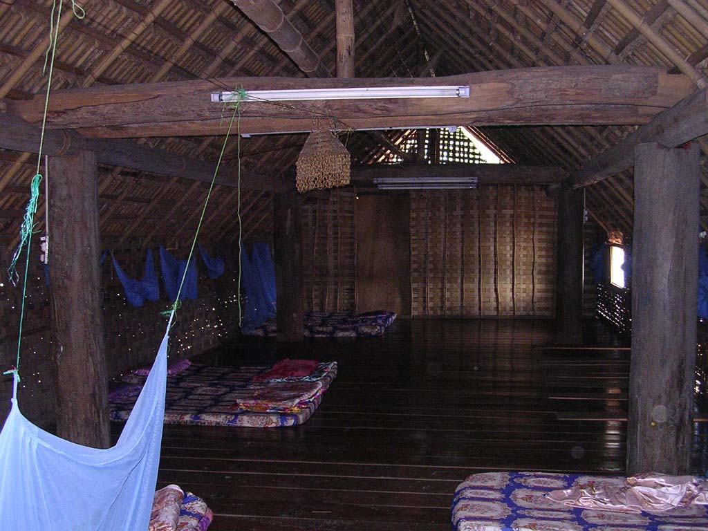 Our accommodation: our mattresses were the pair in the middle on the left