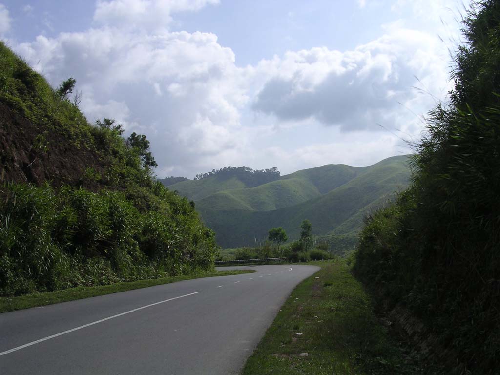 On the road down towards the coast