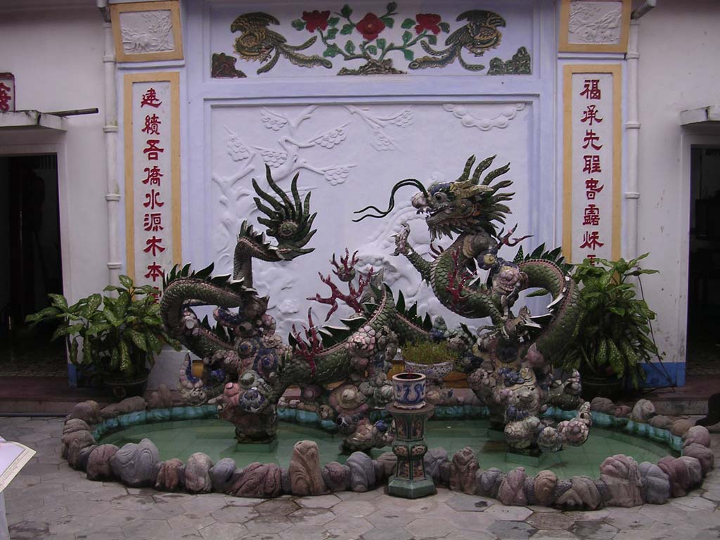 Water feature in one of the small courtyards