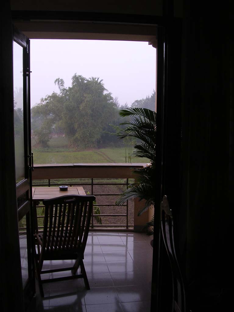Our balcony at the very pleasant Thien Nga hotel...