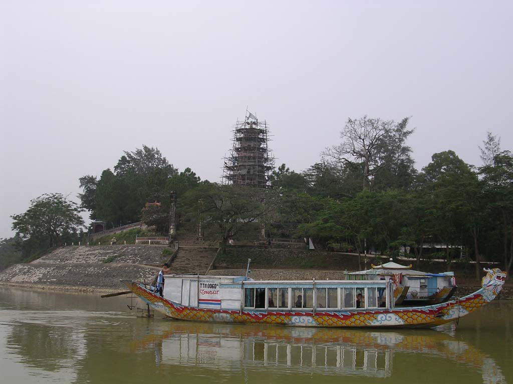 Scaffolding on the Thien Mu Pagoda