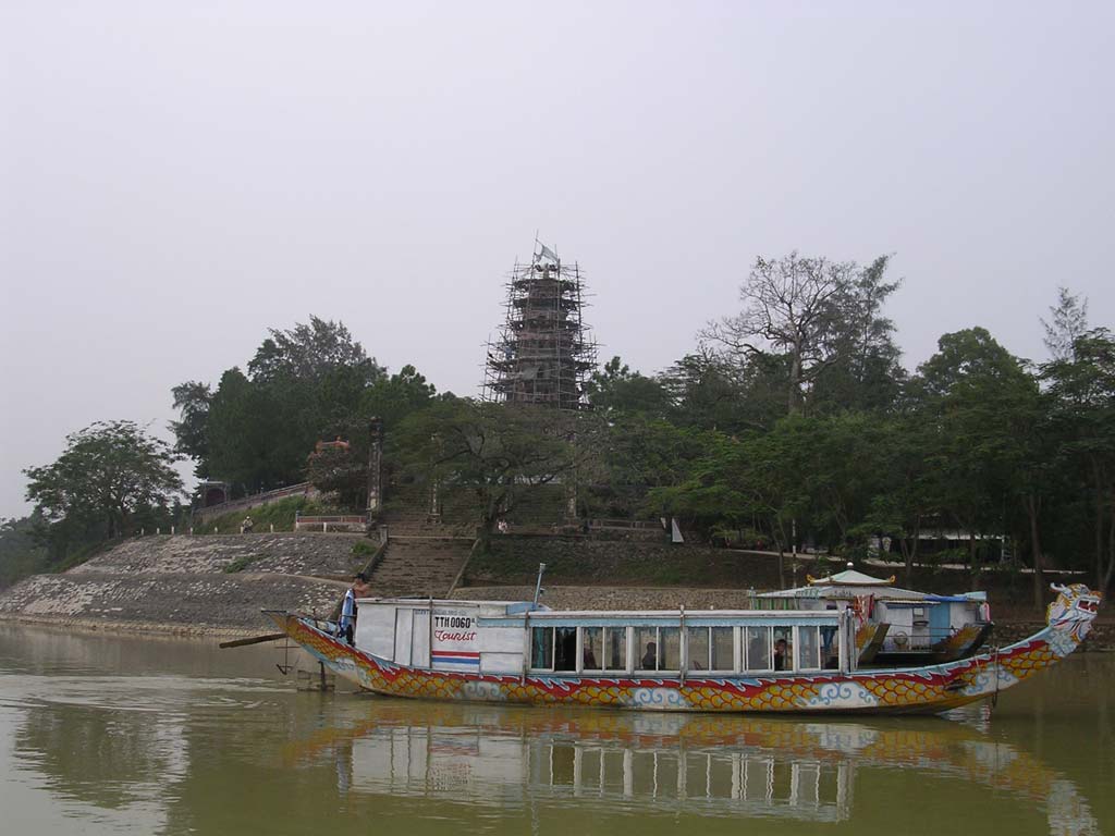First site of the famous tower - covered in scaffolding!