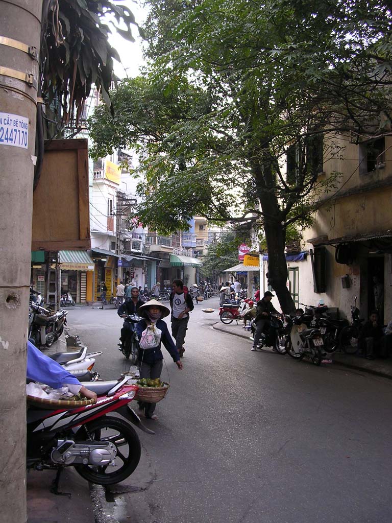 A woman selling her produce in the Old Quarter