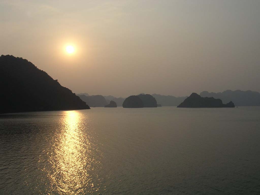 Getting late in the day in Ha Long Bay, Vietnam