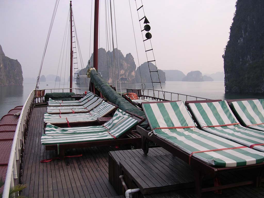 Loungers on the roof