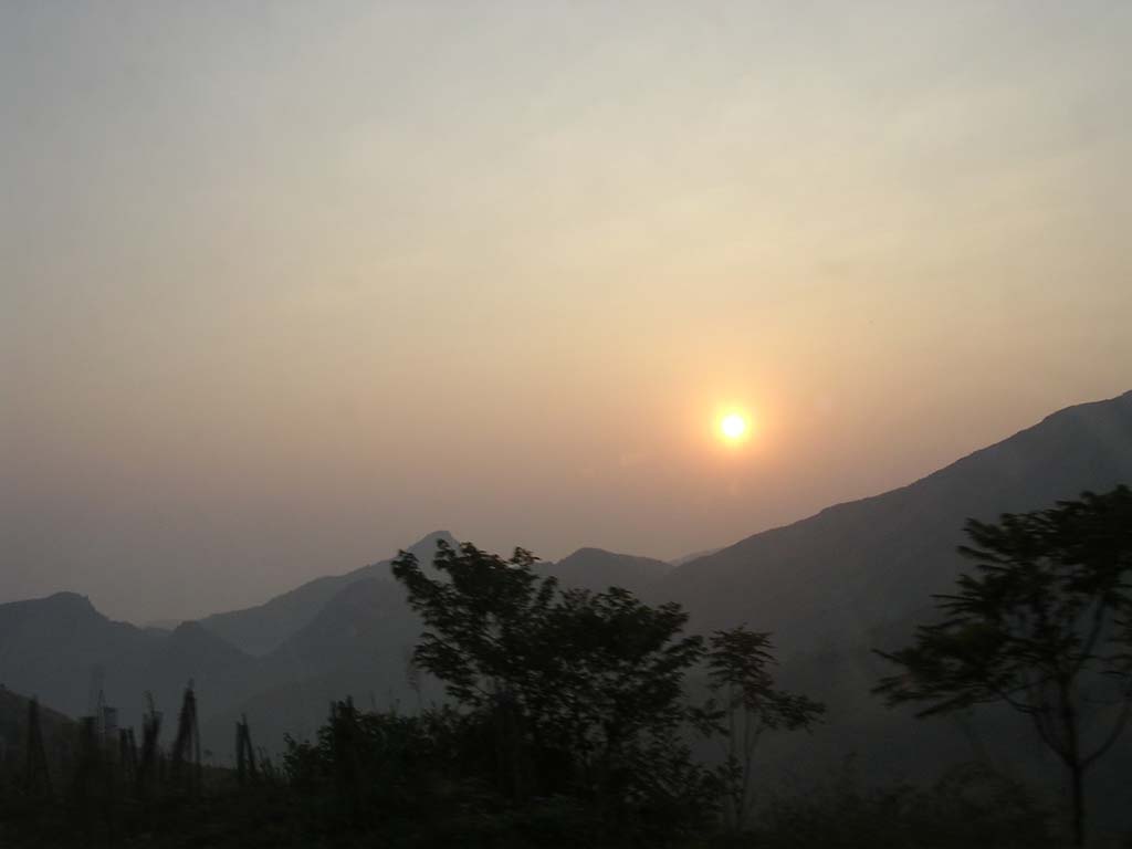 The sun puts in a feeble appearance