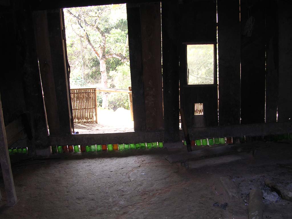 These bottles under the door let some light in without too many accompanying creatures.