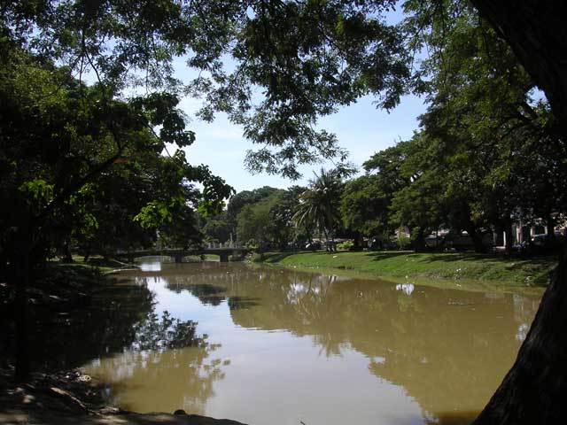 The Siem Reap River in the centre of town