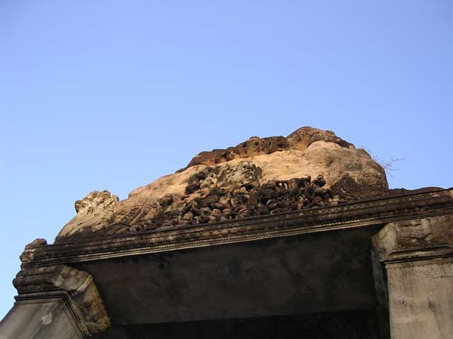 The lintel of the outer gateway