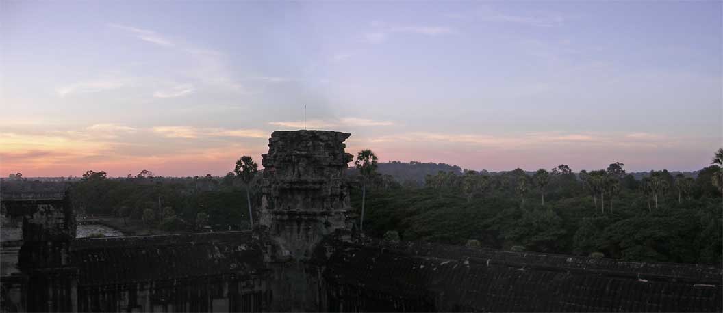 Another view from the top of the temple at dusk<br />(composite of 2 photographs)
