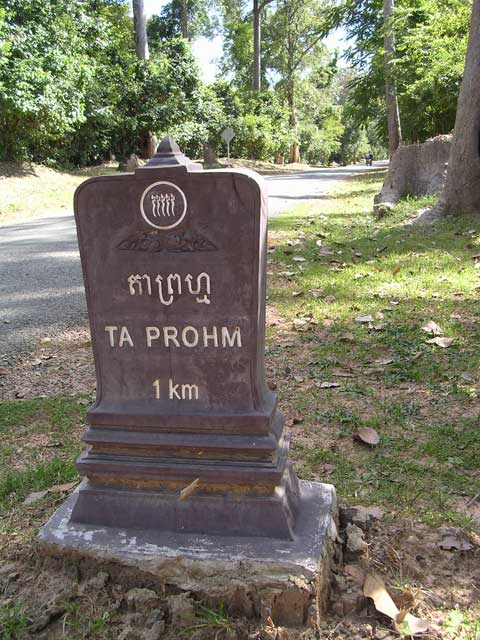 Milestone to Ta Prohm, Angkor, Cambodia
