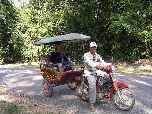 Our transport: Mr Samnang and his tuk-tuk