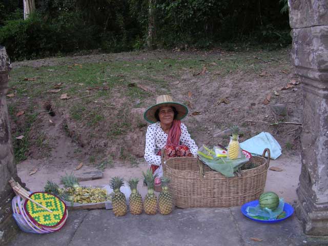 Pineapple for sale on the way out from Preah Khan, Angkor, Cambodia