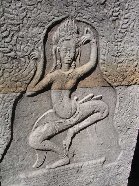 One apsara, close up