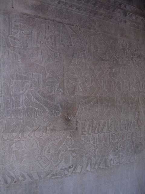 Vishnu conquers the demons: Vishnu mounted on a garuda