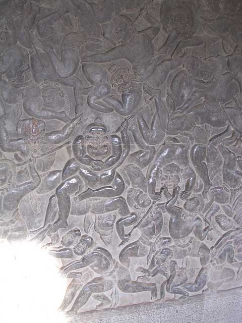 Battle of Lanka: Rama's army of monkeys, battling...