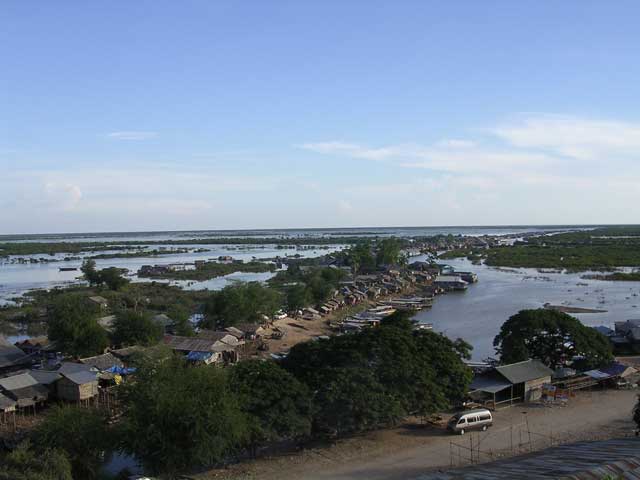 Chong Kneas from half-way up Phnom Krom