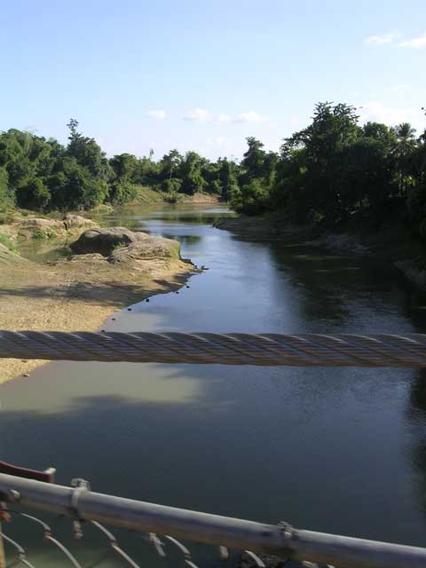 Stung Sangker, taken on the move from the same bridge