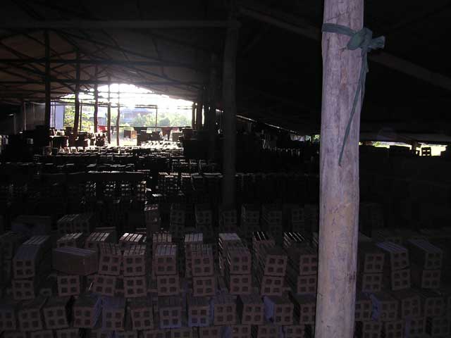 A brick factory - some of the workers live here