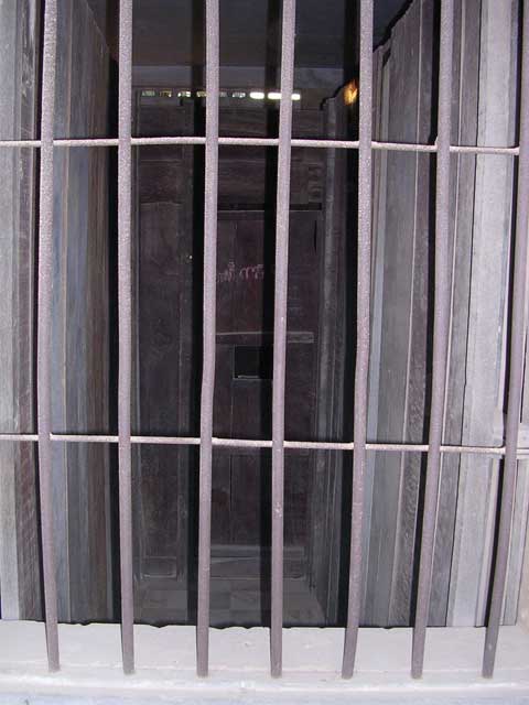 There were also wooden cells, this one seen from outside