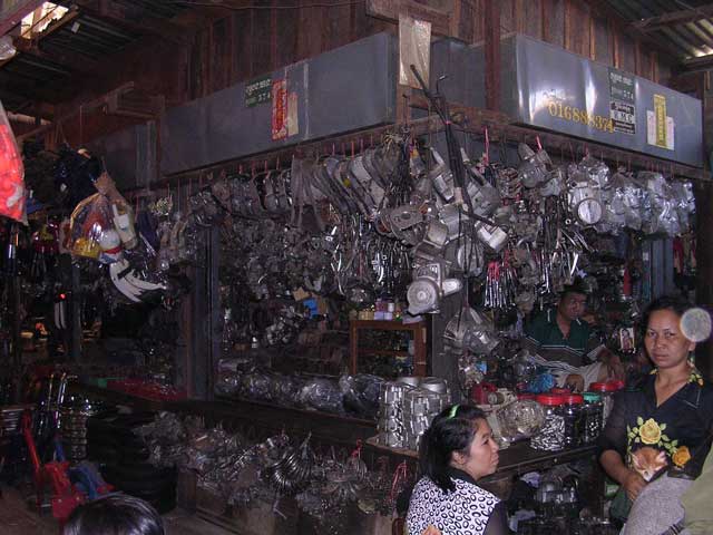 Motor spares at the Russian Market in Phnom Penh